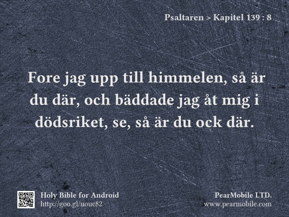 Psaltaren, Kapitel 139:8
